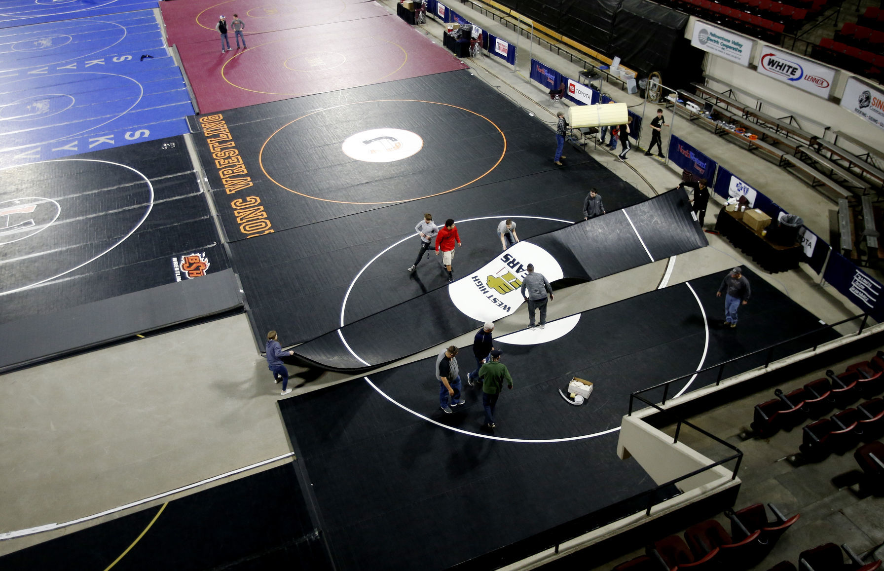 Wrestling tourney setup